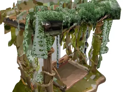 Enchanted Rustic Garden Swing 3D model