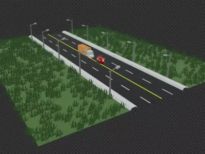 Low Poly Car Game Assets Free low-poly 3D model