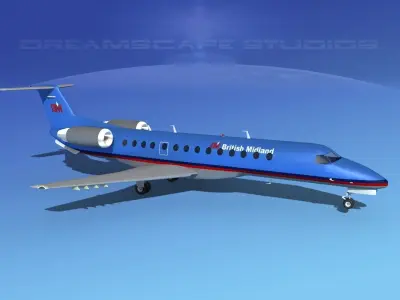 Embraer ERJ-135 British Midland 3D model