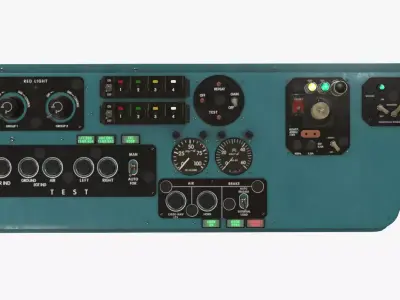 Mi-8MT Mi-17MT Left Side Console English Low-poly 3D model