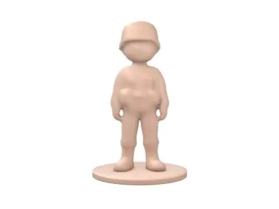 Plastic Soldier Toy v1 002 Low-poly 3D model