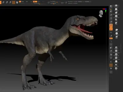 Dinosaur Juvenile Tyrannosaurus Rex Sculpt Project 3D model