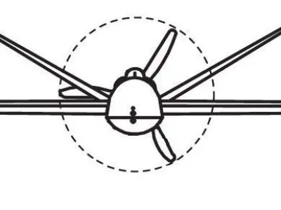 UAV Fixed Wing Atomics MQ-9 Reaper Model Free 3D print model