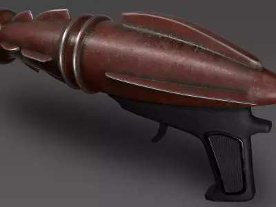 Sci-Fi Ray gun Low-poly 3D model