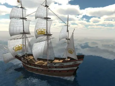 Ship Pack Low-poly 3D model