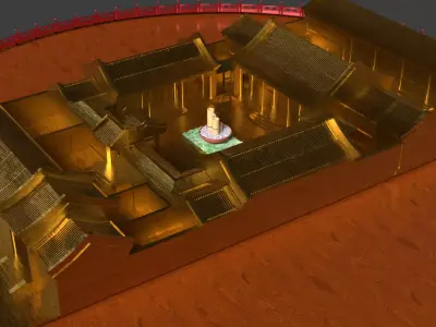 Chinese ancient courtyard  house 3D model