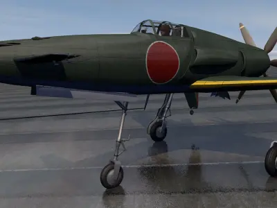 Kyushu J7W1 Shinden 3D model