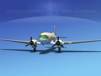 Douglas DC-3 Aero Club 3D model