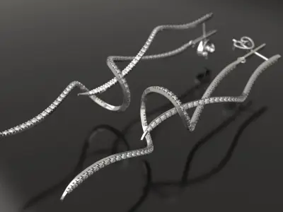 ZEFIR earrings 3D print model