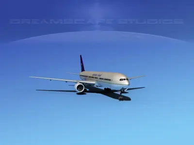Boeing 777-300 Saudi 3D model