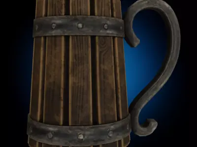 Mug Low-poly Game Asset PBR Game Ready Free low-poly 3D model