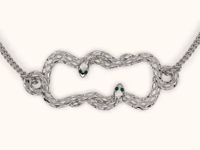 snakes pendant gold printable jewelry 3D model 3D print model