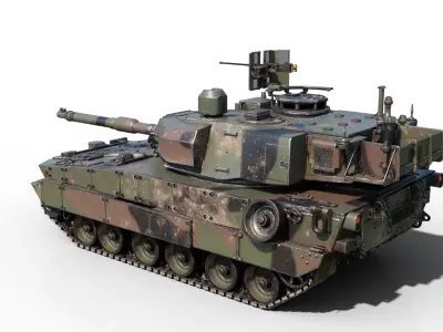 3 coatings of USA ARMY M10 Booker Combat Vehicle light tank Low-poly 3D model