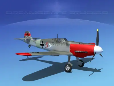 Messerschmitt BF-109 V02 3D model