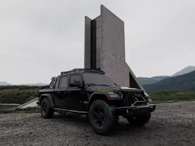 Brutal Landscape Automotive Scene Project File  3D model