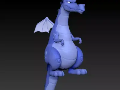 Drakon Stylized Low-poly 3D model