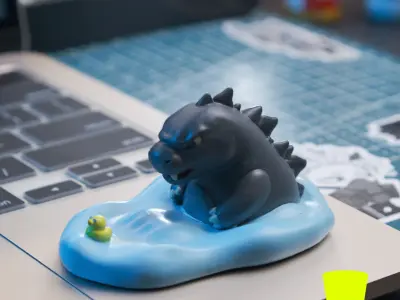 Godzilla Chubby - Chasing The Duck Free 3D print model