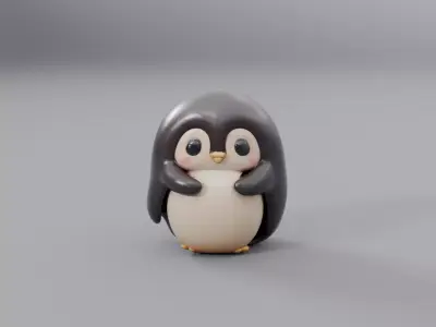 cute penguin 3D model