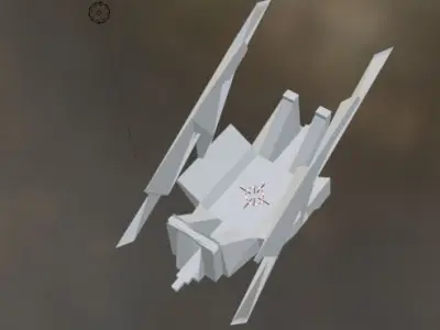 Bridge helicopter flying in sky 3D model