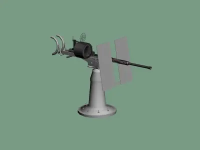 Printable Oerlikon 20mm anti-aircraft gun 1 in 33 scale 3D print model