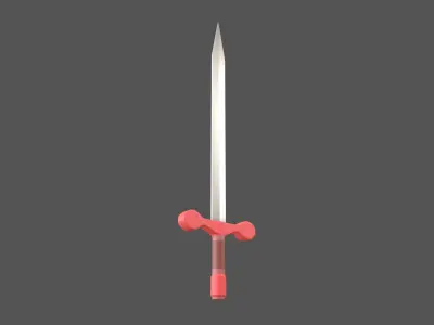 Cartoon Sword v1 003 Low-poly 3D model
