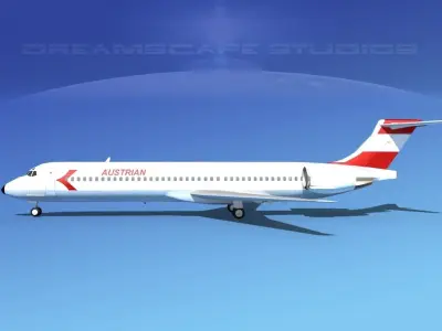 McDonnell Douglas MD-87 Austrian 3D model