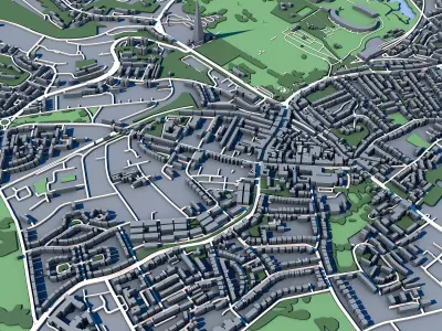 Crystal Palace Park London Victorian Park London Landscape 3D model