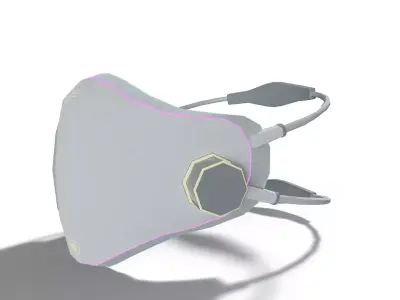 Sci-Fi Oxygen Mask Low-poly 3D model