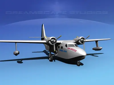 Grumman G-73 Mallard Pan Am 3D model