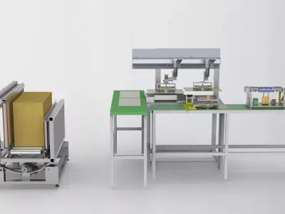 Turnover mechanism Assembly 3D model