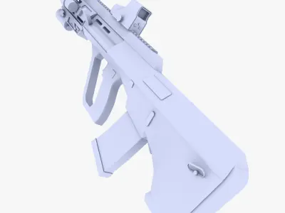 Steyr AUG Assault Rifle Low-poly 3D model