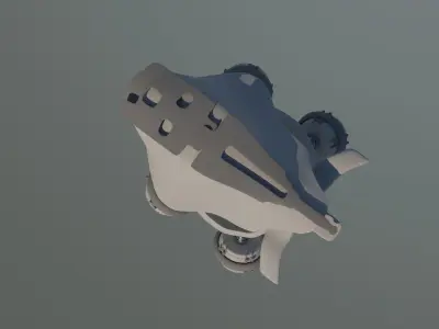 Drone robot Low-poly 3D model