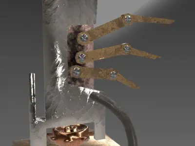 Steampunk sword Low-poly 3D model purchase