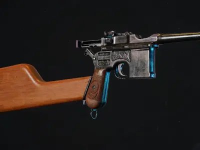 RED 9 Mauser Low-poly 3D model