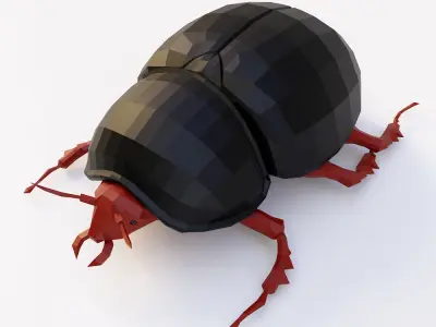 Beetle 3d model Low-poly 3D model