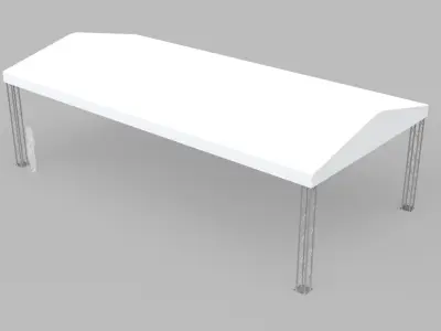 Rectangular Tent 12x6 Meters 3D model