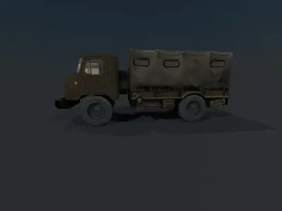 GAZ 66 Low 3D model - Army car Low-poly 3D model