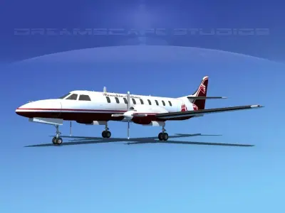 Swearingen SA226 Bearskin Airlines 2 3D model