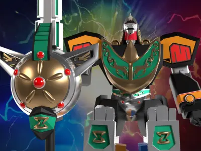 Dragonzord in Battle Mode - Power Ranger 3D model