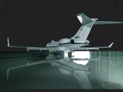 BOMBARDIER E-11A Battlefield Airborne Coms - THE GHOST Low-poly 3D model