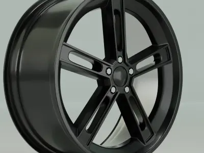 5 Spoke Car Rim 3D model