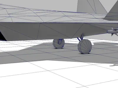 F22 Raptor Low-poly 3D model