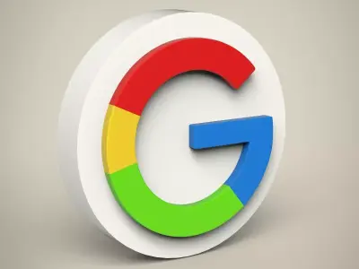 Google logo Low-poly 3D model