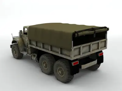 Military Offroad Truck Kraz 255b 3D model