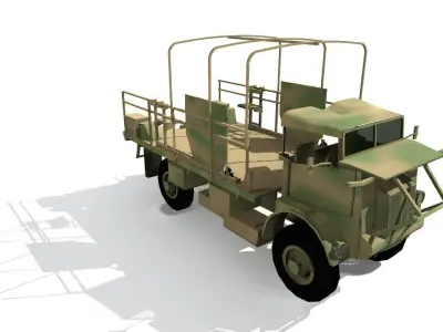 Bedford QL Military Truck Low-poly 3D model