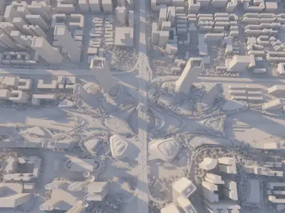 concept train station 3D model