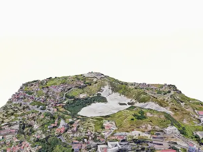 Phlegraean Fields Low-poly 3D model