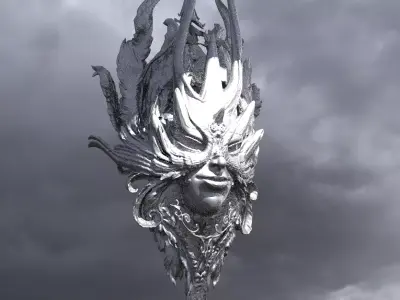 Baroque Elven Shield 3 3D model