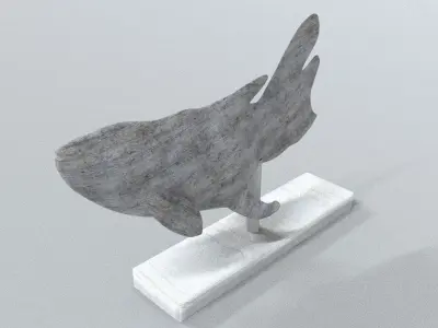 laos Koi Fish Statue Low-poly 3D model