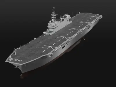 JMSDF Izumo class helicopter carrier model 3D model